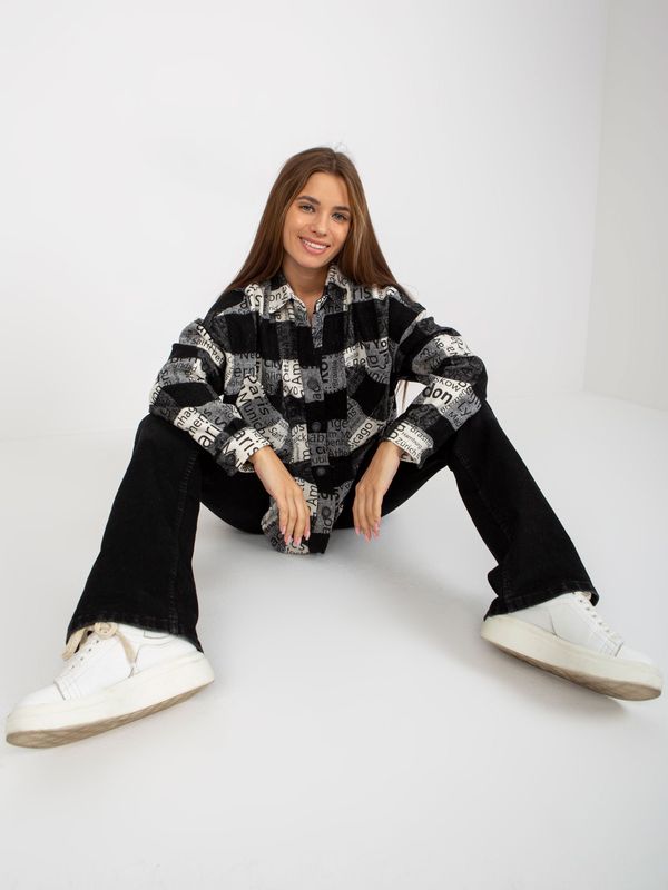 Fashionhunters Black and white tank top with checkered print