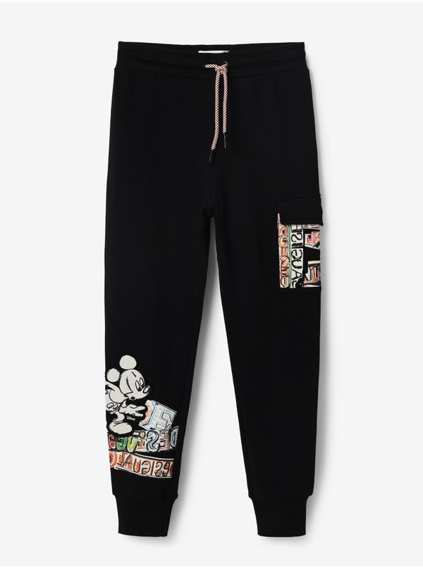 DESIGUAL Black Boys Patterned Sweatpants Desigual Mickey - Boys