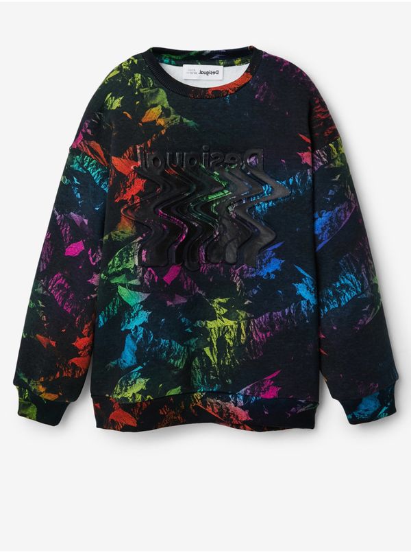 DESIGUAL Black Boys Patterned Sweatshirt Desigual Vesubio - Boys