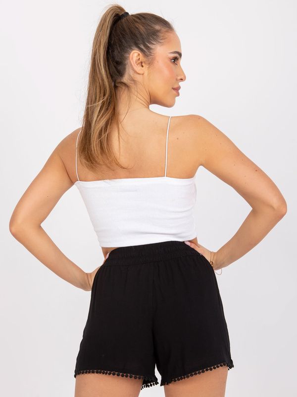 Fashionhunters Black casual shorts Miya FRESH MADE with elastic waistband