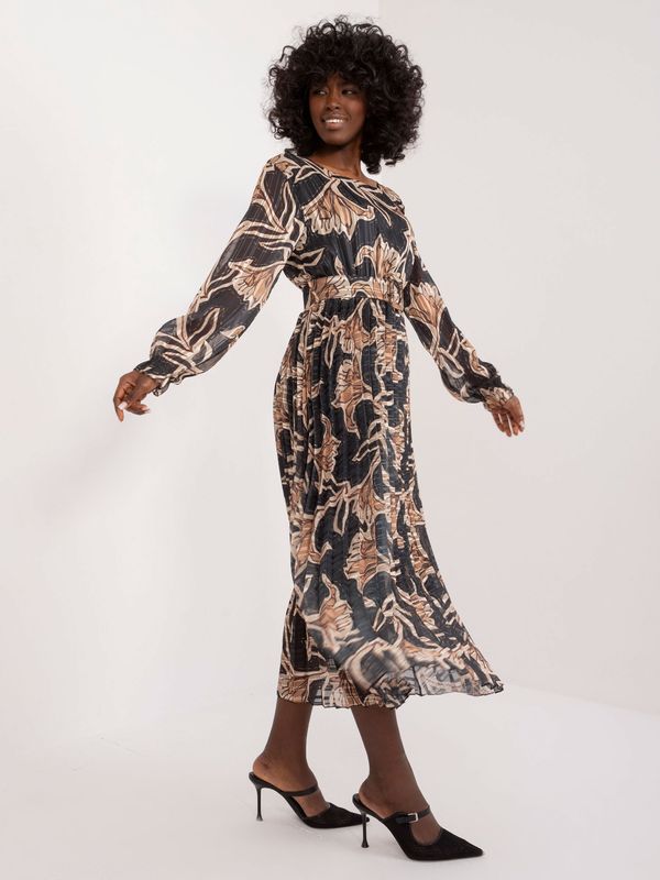 Fashionhunters Black dress with print