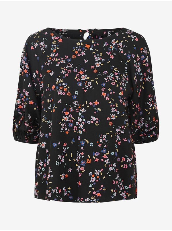 Pieces Black Floral Blouse Pieces Lala - Women