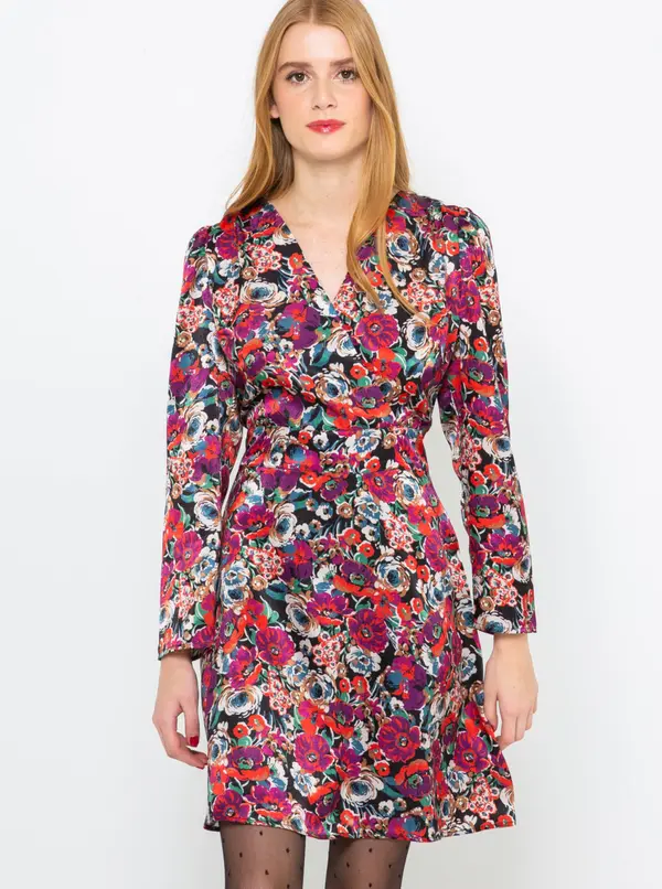 CAMAIEU Black Floral Dress CAMAIEUA - Women