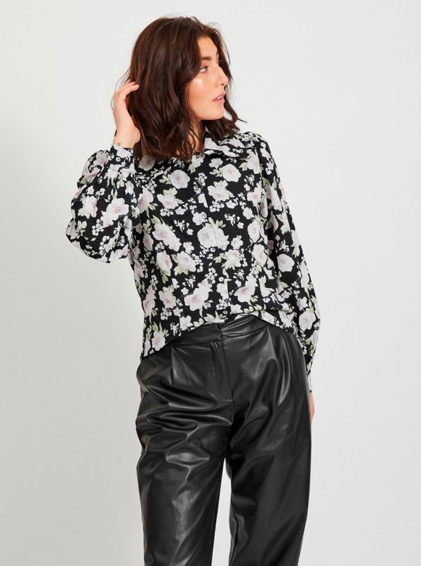 Vila Black Floral Shirt VILA Hola