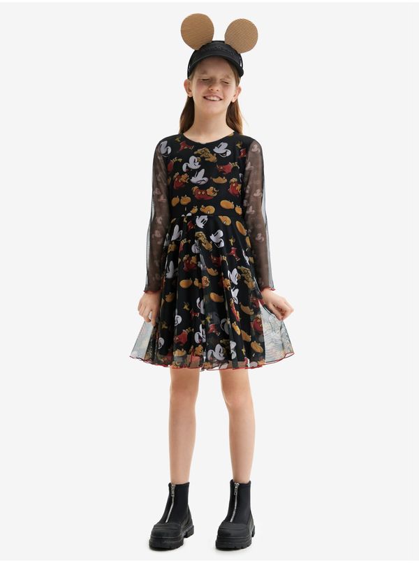 DESIGUAL Black Girl Patterned Dress Desigual Arroyo - Girls