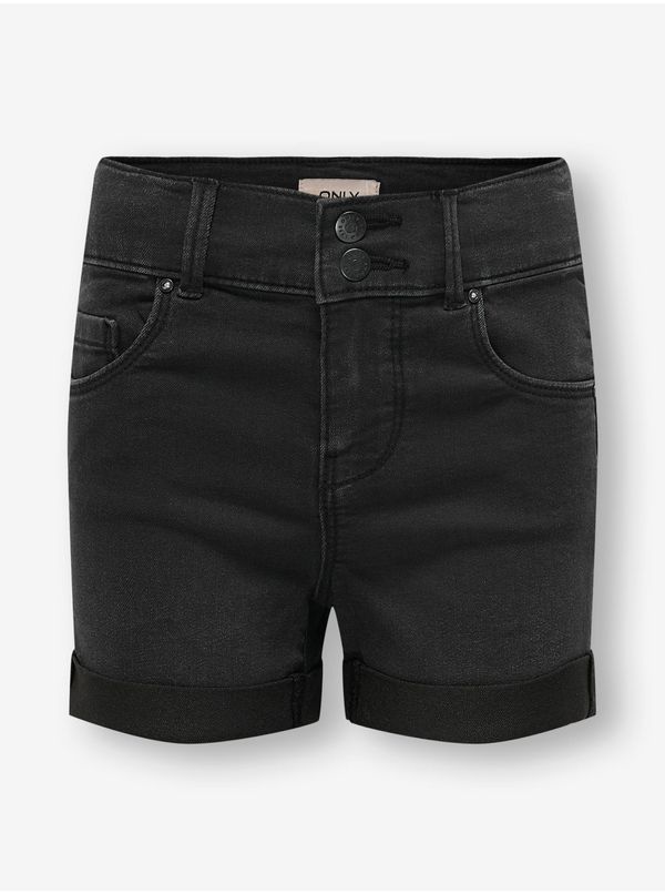 Only Black girls' denim shorts ONLY Carmen - Girls