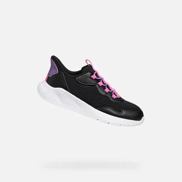 GEOX Black Girls Geox Sprintye Fast In Sneakers - Girls