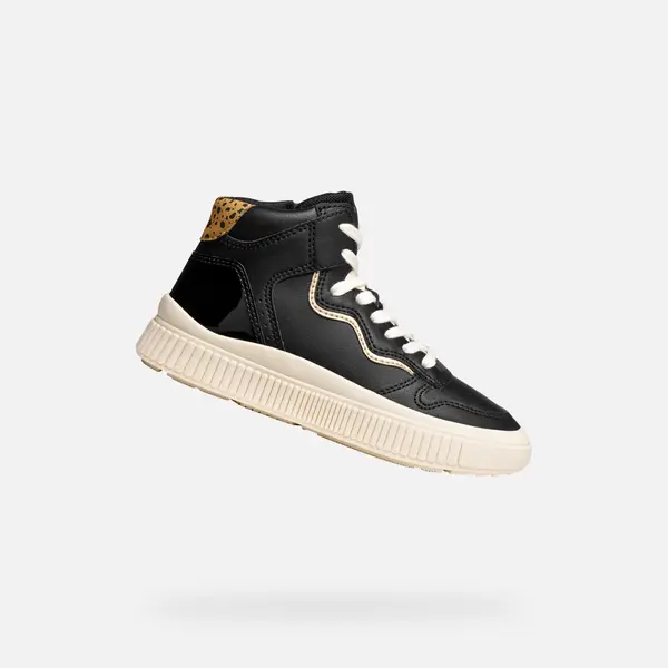 GEOX Black Girls' Sneakers Geox Laquinny - Girls