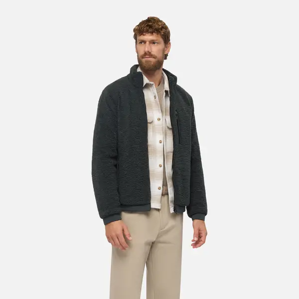 GEOX Black Men's Geox Sweater Jacket - Men's