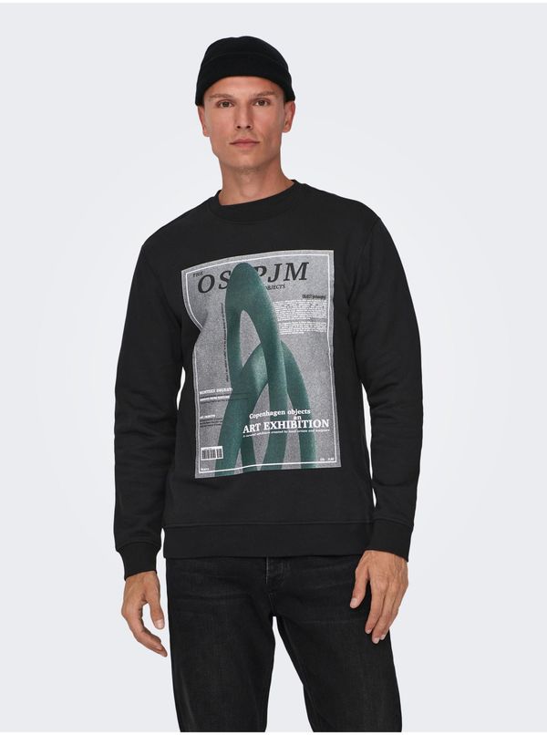 Only Black Mens Sweatshirt ONLY & SONS Todd - Men