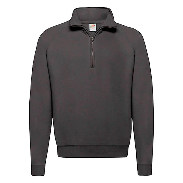 Fruit of the Loom Black Men's Zip Neck Sweatshirt Fruit of the Loom