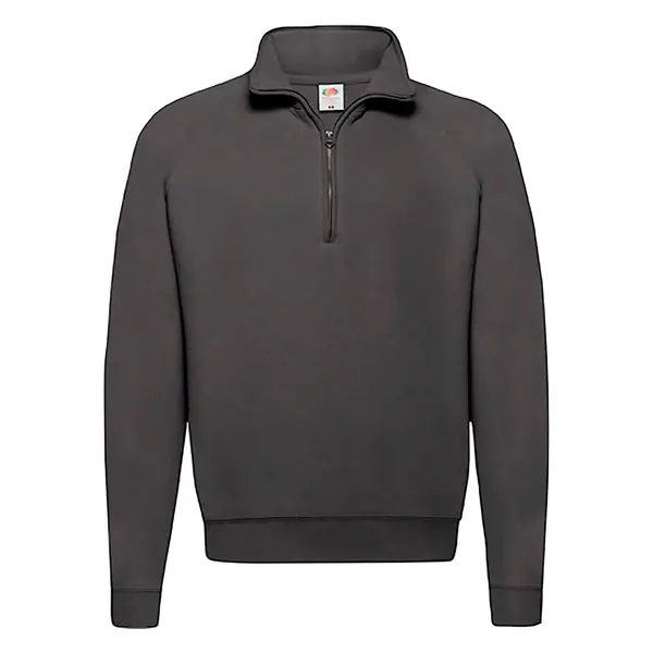 Fruit of the Loom Black Men's Zip Neck Sweatshirt Fruit of the Loom