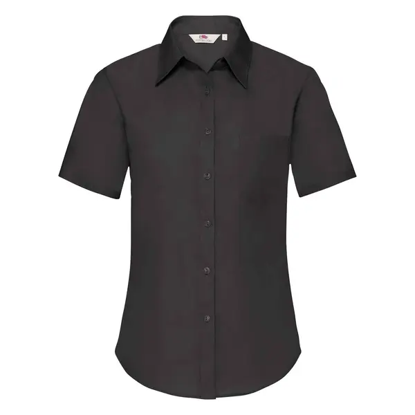 Fruit of the Loom Black Poplin Shirt With Short Sleeves Fruit Of The Loom