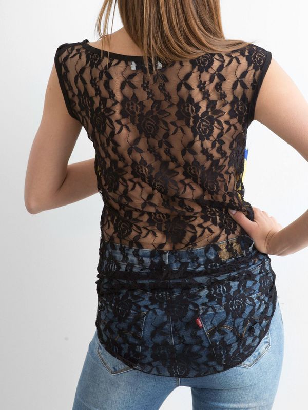 Fashionhunters Black print top