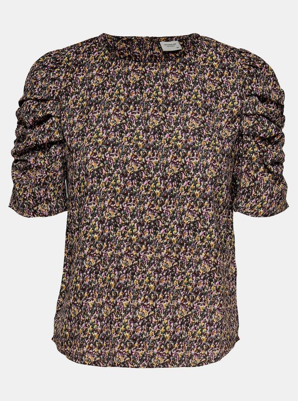 JDY Black-purple floral blouse JDY Mia - Ladies