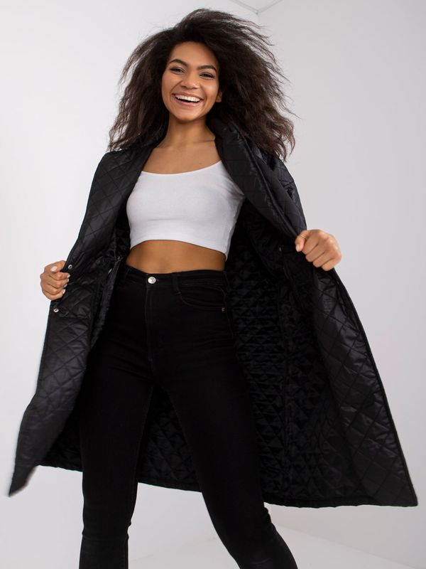 Fashionhunters Black quilted coat from Sofia