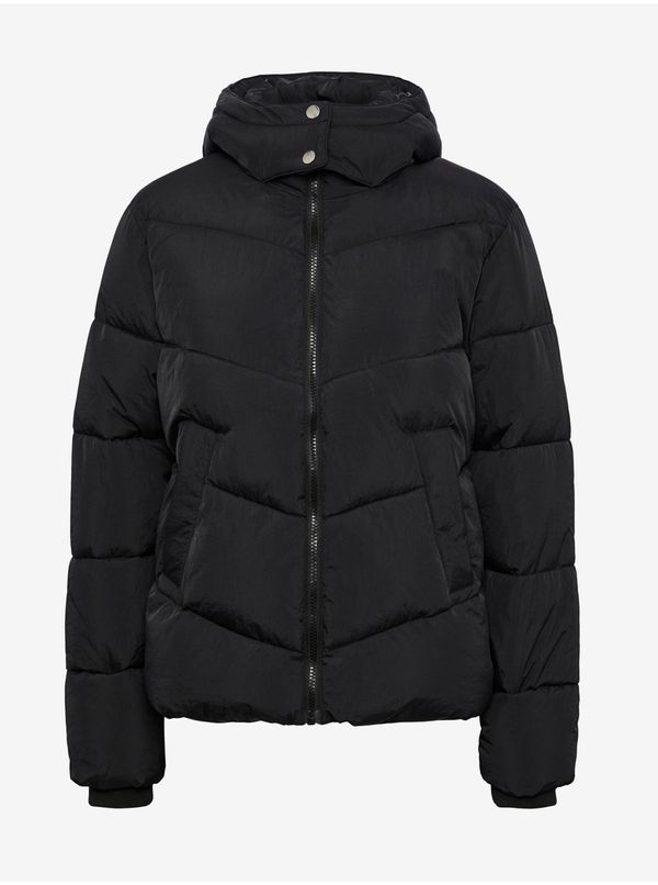 Pieces Black Quilted Jacket Pieces Jamilla - Women
