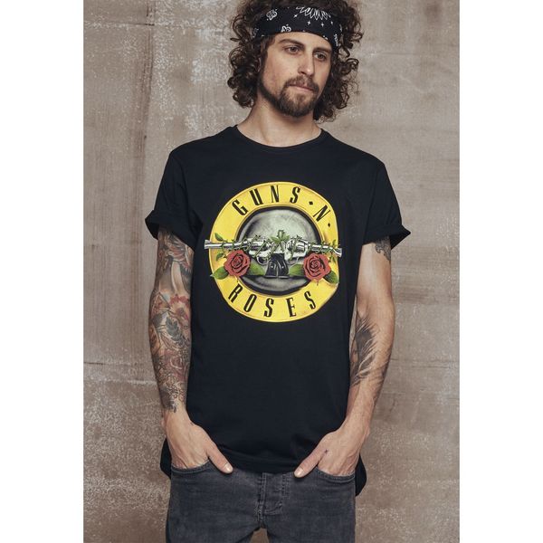 Merchcode Black T-shirt with Guns n' Roses logo