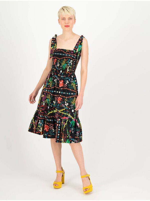 Blutsgeschwister Black Women Floral Dress Blutsgeschwister Seaside Picknick Love - Women