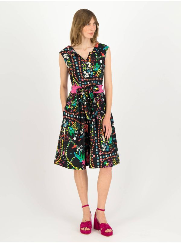 Blutsgeschwister Black Women Floral Dress Blutsgeschwister Souvenir Avec Plaisi - Women