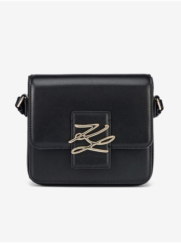 Karl Lagerfeld Black women's leather handbag KARL LAGERFELD Autograph - Women