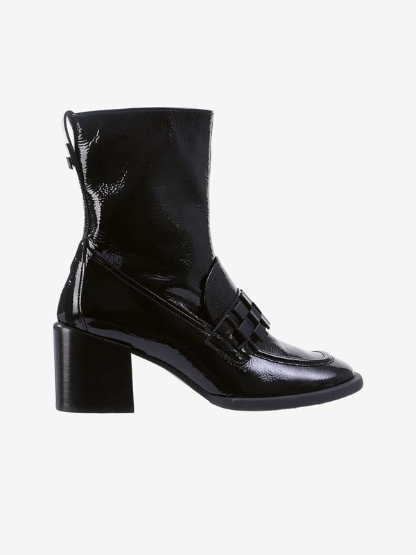Högl Black women's leather patent leather ankle boots with heels Högl Maggie