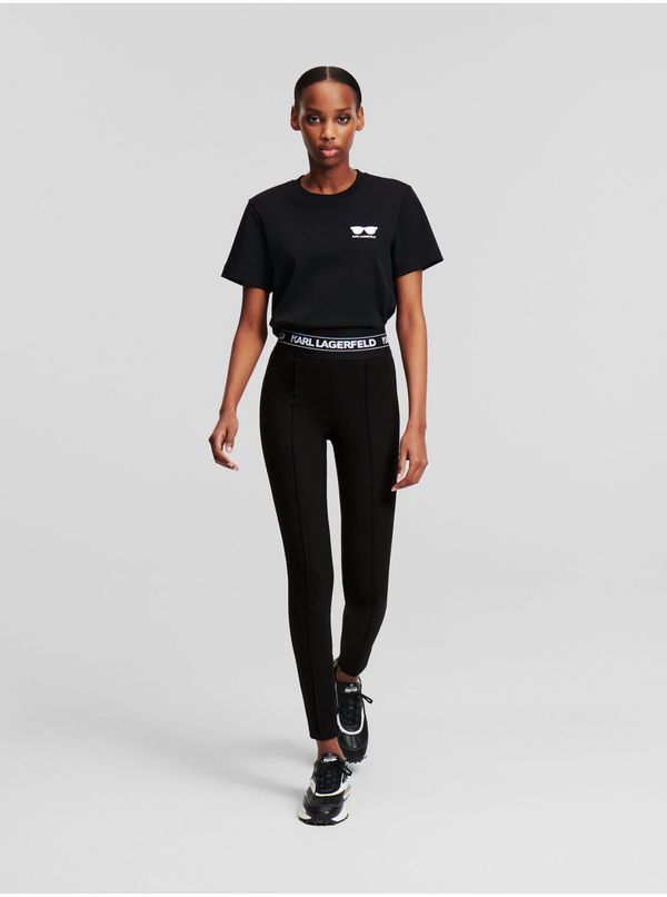Karl Lagerfeld Black women's leggings KARL LAGERFELD Logo - Women's