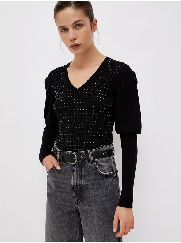 Liu Jo Black Women's Patterned Blouse with Balloon Sleeves Liu Jo - Ladies