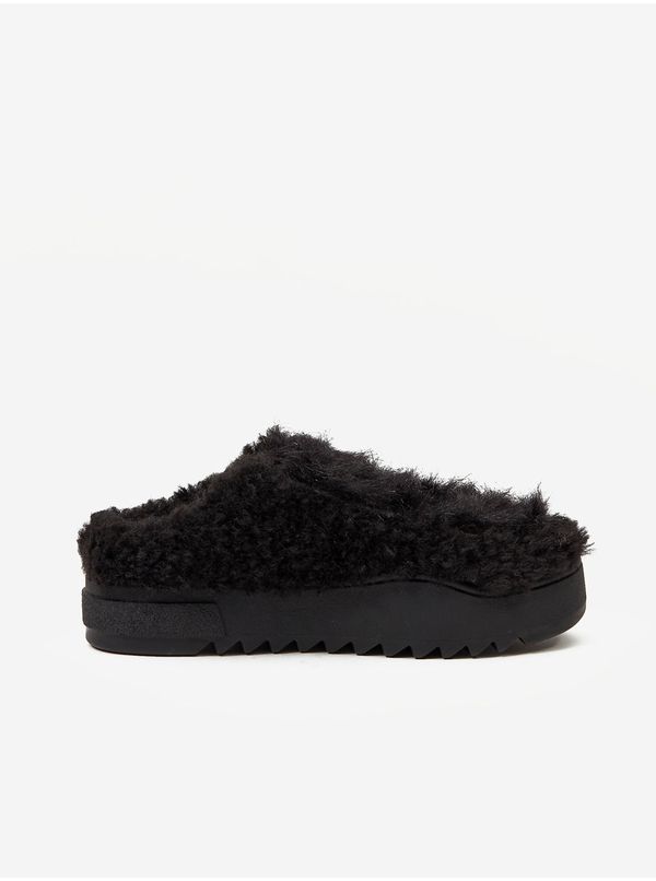 Diesel Black women's slippers made of faux fur Diesel Shika - Women's