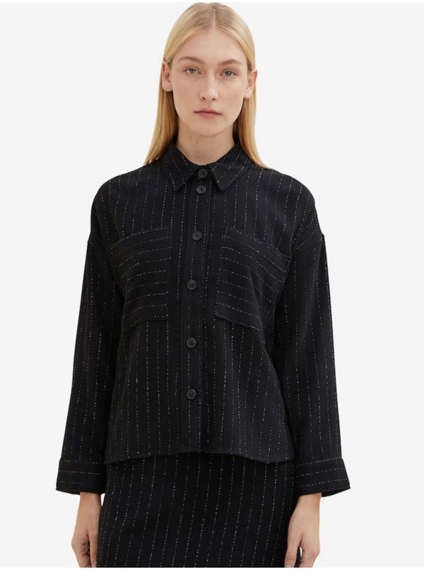 Tom Tailor Black women's striped shirt jacket Tom Tailor - Women