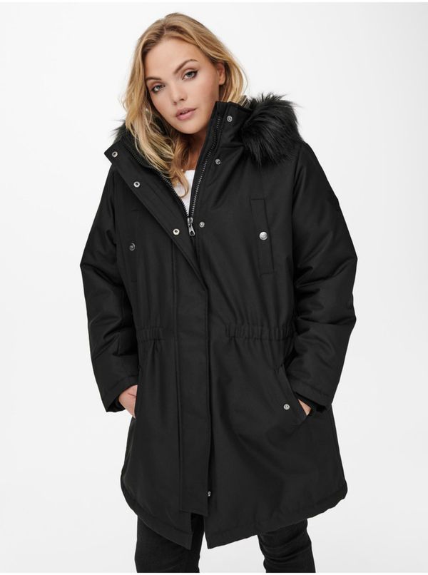 Only Black women's winter parka ONLY CARMAKOMA Irena - Women