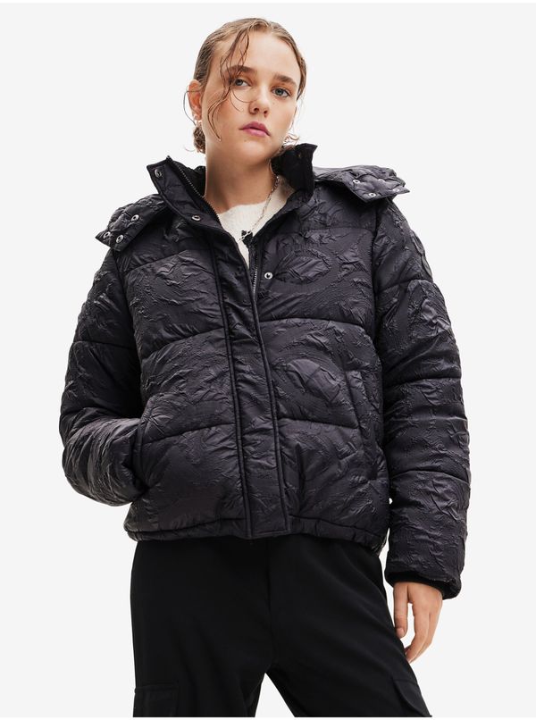 DESIGUAL Black women's winter quilted jacket Desigual Calgary - Women