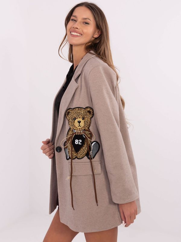 Italy Moda Blazer-DHJ-MA-A8767.57P-dark beige