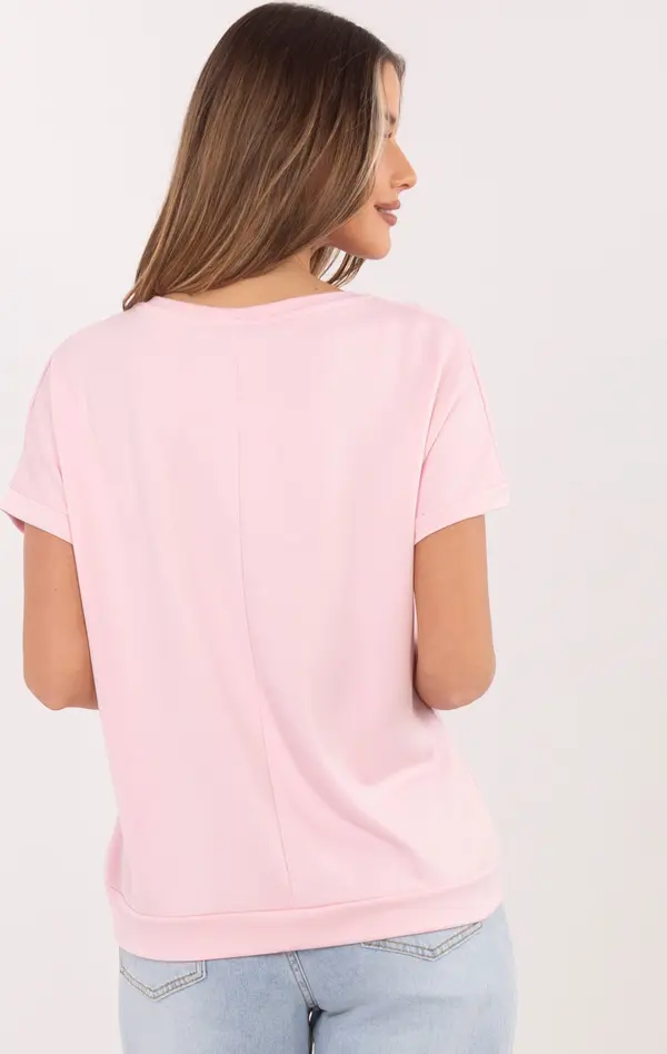 RELEVANCE Бледо розова блуза с бродерия на сърце