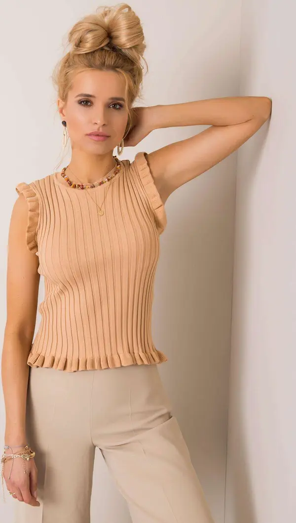 RUE PARIS Blouse-178-BZ-2907.89-camel