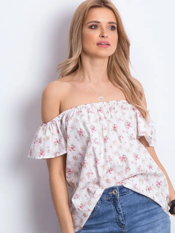 Factory Price Blouse-270-BZ-111580.00X-white-pink