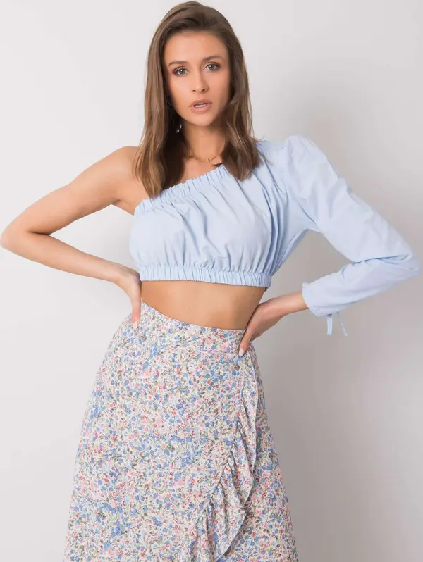 RUE PARIS Blouse-341-BZ-5267.04-light blue