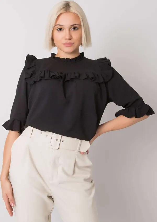 RUE PARIS Blouse-CHA-BZ-3312.30-black