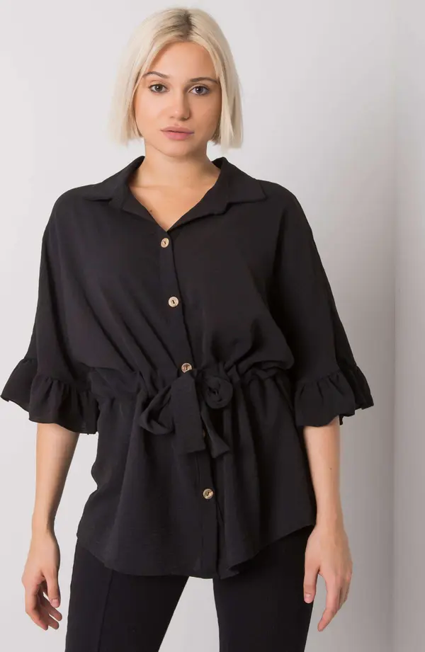 RUE PARIS Blouse-CHA-BZ-3576.25-black