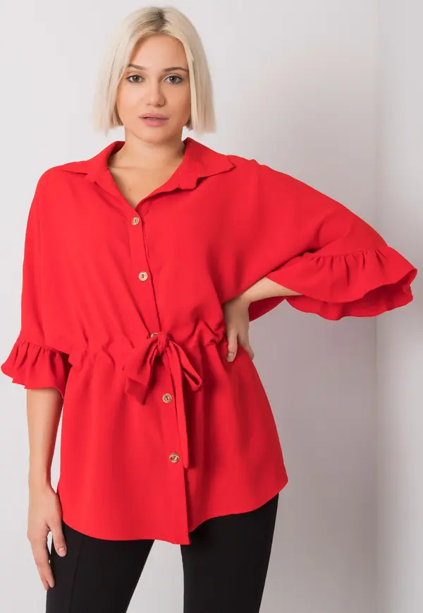 RUE PARIS Blouse-CHA-BZ-3576.25-red