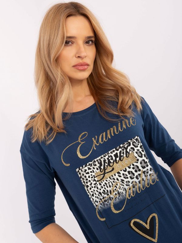 Calimera Blouse-CLM-BZ-0014.42-navy blue