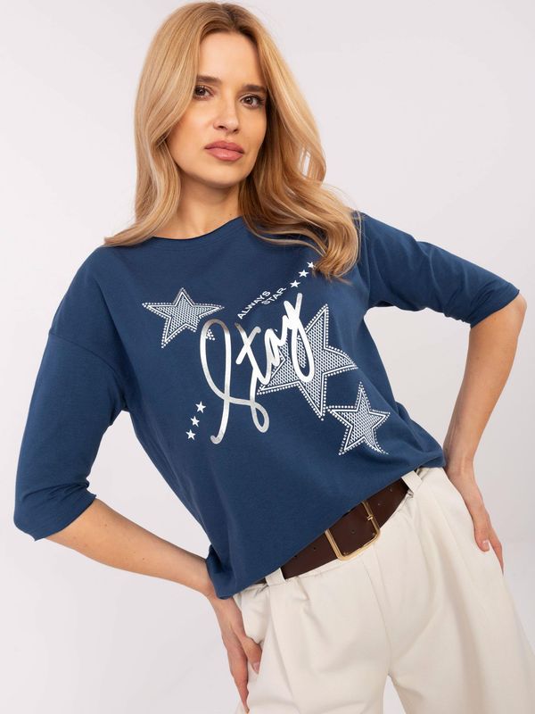 Calimera Blouse-CLM-BZ-0016.84-dark blue
