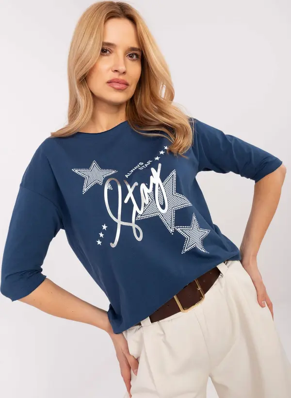 Calimera Blouse-CLM-BZ-0016.84-dark blue