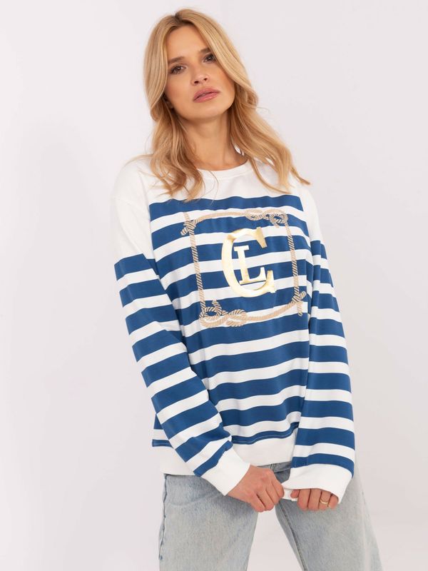 Calimera Blouse-CLM-BZ-1261.34-white-blue