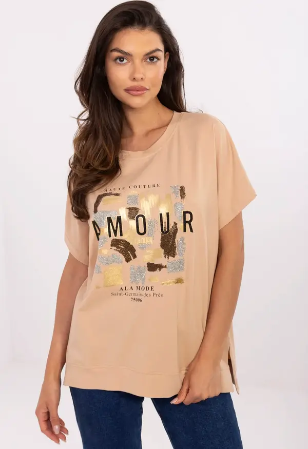 Calimera Blouse-CLM-BZ-1701.81-camel