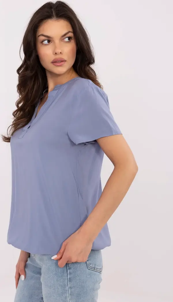 Sublevel Blouse-D73761M11173A-grey-blue