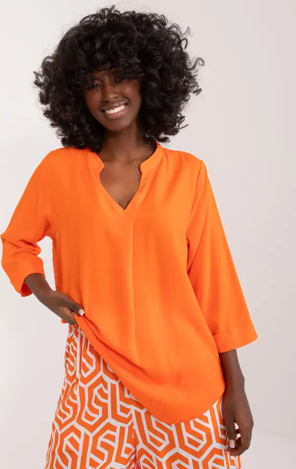 Sublevel Blouse-D73761M11174A-orange