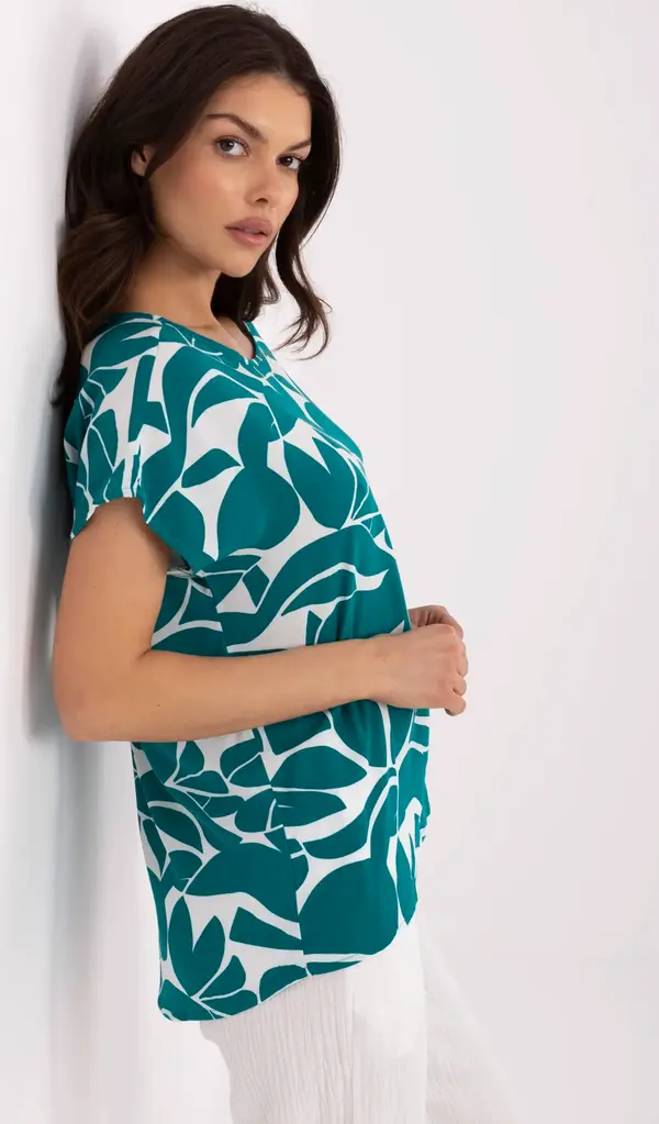 Sublevel Blouse-D73771M10978X-dark green