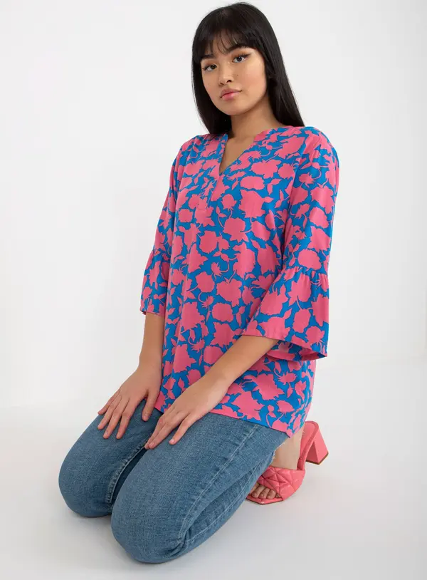 Sublevel Blouse-D73771M11062C-pink