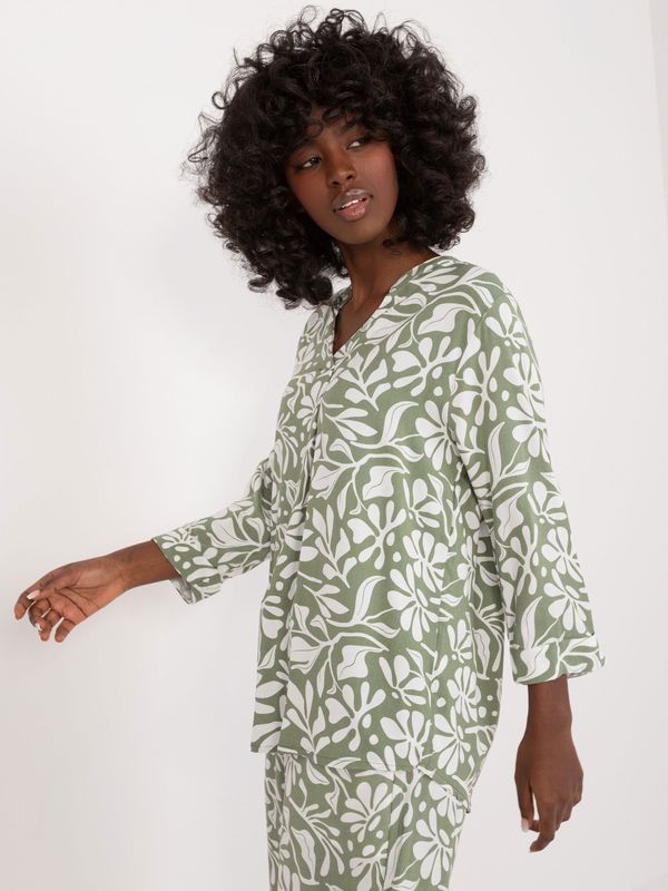 Sublevel Blouse-D73771M11174A-khaki